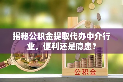 黟县揭秘公积金提取代办中介行业，便利还是隐患？