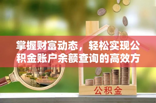 黟县掌握财富动态，轻松实现公积金账户余额查询的高效方法