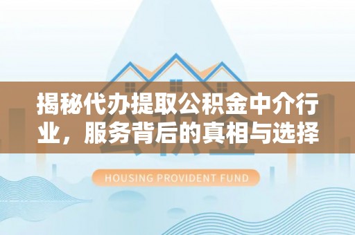 黟县揭秘代办提取公积金中介行业，服务背后的真相与选择指南
